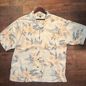 Tommy Bahama Hawaiian Print Shirt in Yellow and Green
